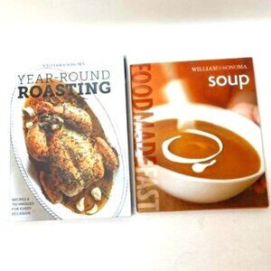 Williams Sonoma Cookbooks Lot of 2 Year-Round Roasting & Soup: Food Made Fast